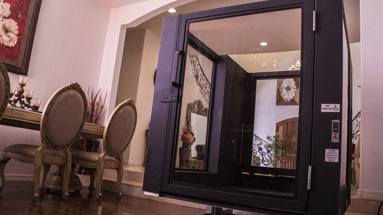 Protege wheelchair lift seen in a home