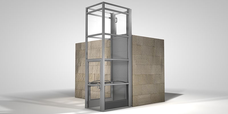 Ascension has a new platform lift, the Clarity 16E, which is fully enclosed and provides access to elevation changes up to 14 ft.