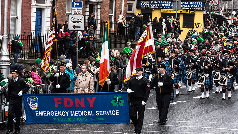 FDNY march in the St Patrick's Day parade