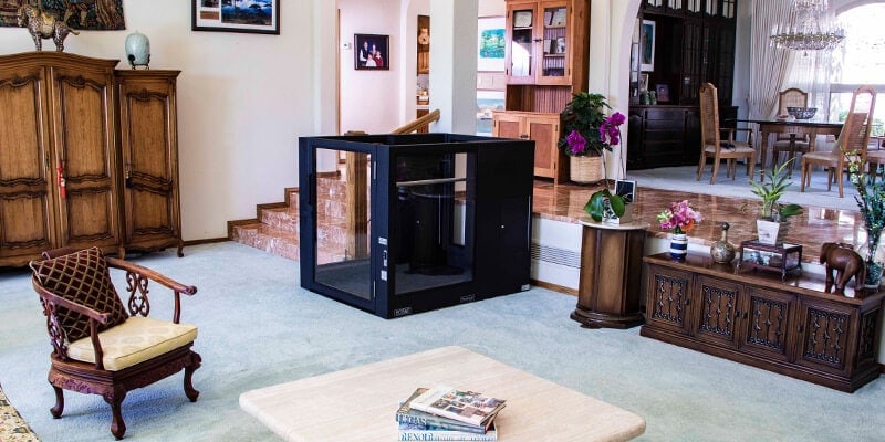 Protege wheelchair lift seen in a home