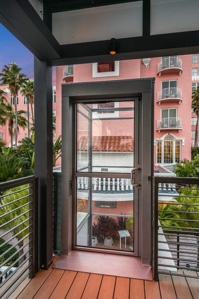 Ascension Clarity Wheelchair Lift Upper Landing Gate Don Cesar Luxury Hotel
