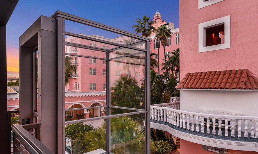 Ascension Wheelchair Lift in the Don Cesar Hotel, Florida