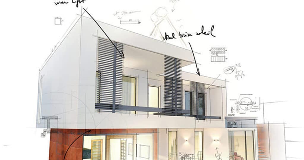 An architecture drawing
