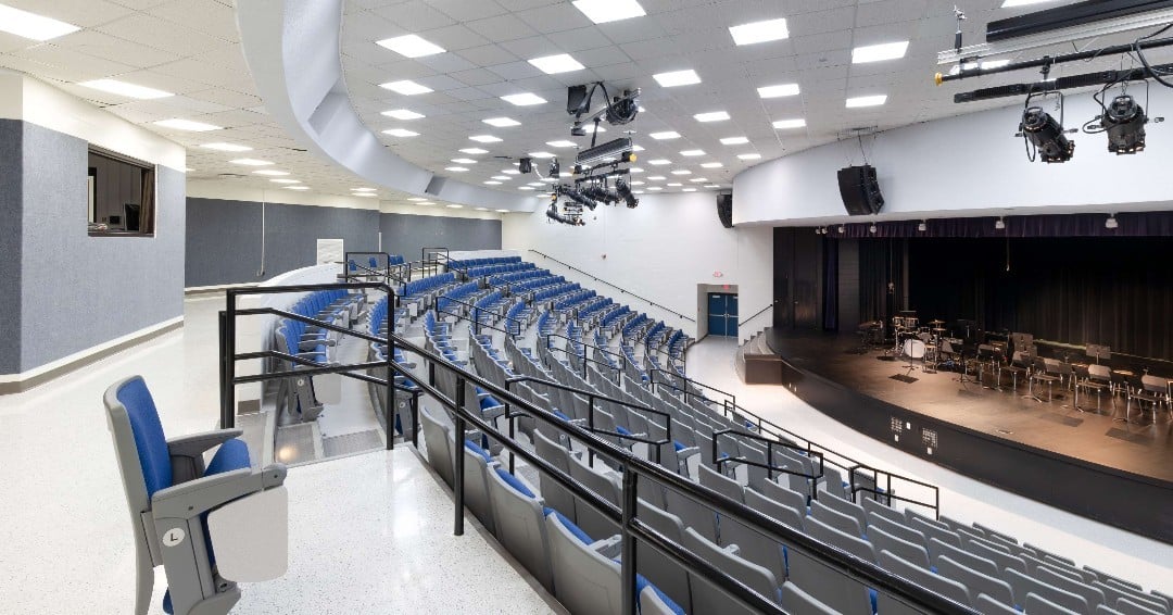 The renovated Aynor High School auditorium