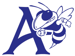 The Aynor High School logo and mascot, the Blue Jacket.